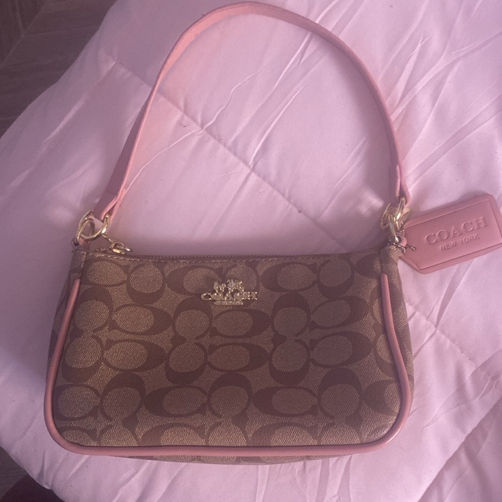 Pink/ Tan Coach Bag